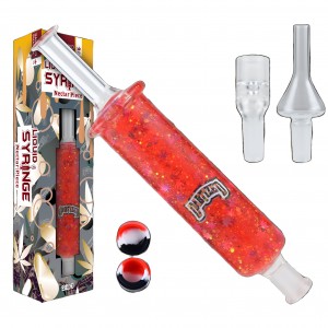 7.5" Liquid Syringe 2 in 1 Bubbler & Nectar Collector - Mix Designs - [SYR-002]